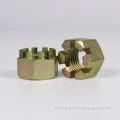 Metric Slotted Brass Hex Slotted Nut M20